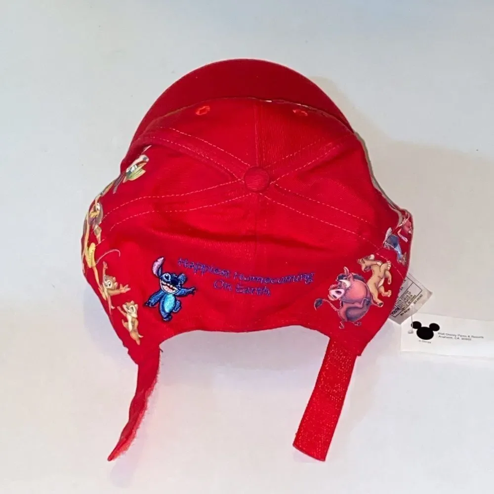 Disneyland 50 Anniversary Disneyland Resort Embroidered Logo Red Youth Cap
